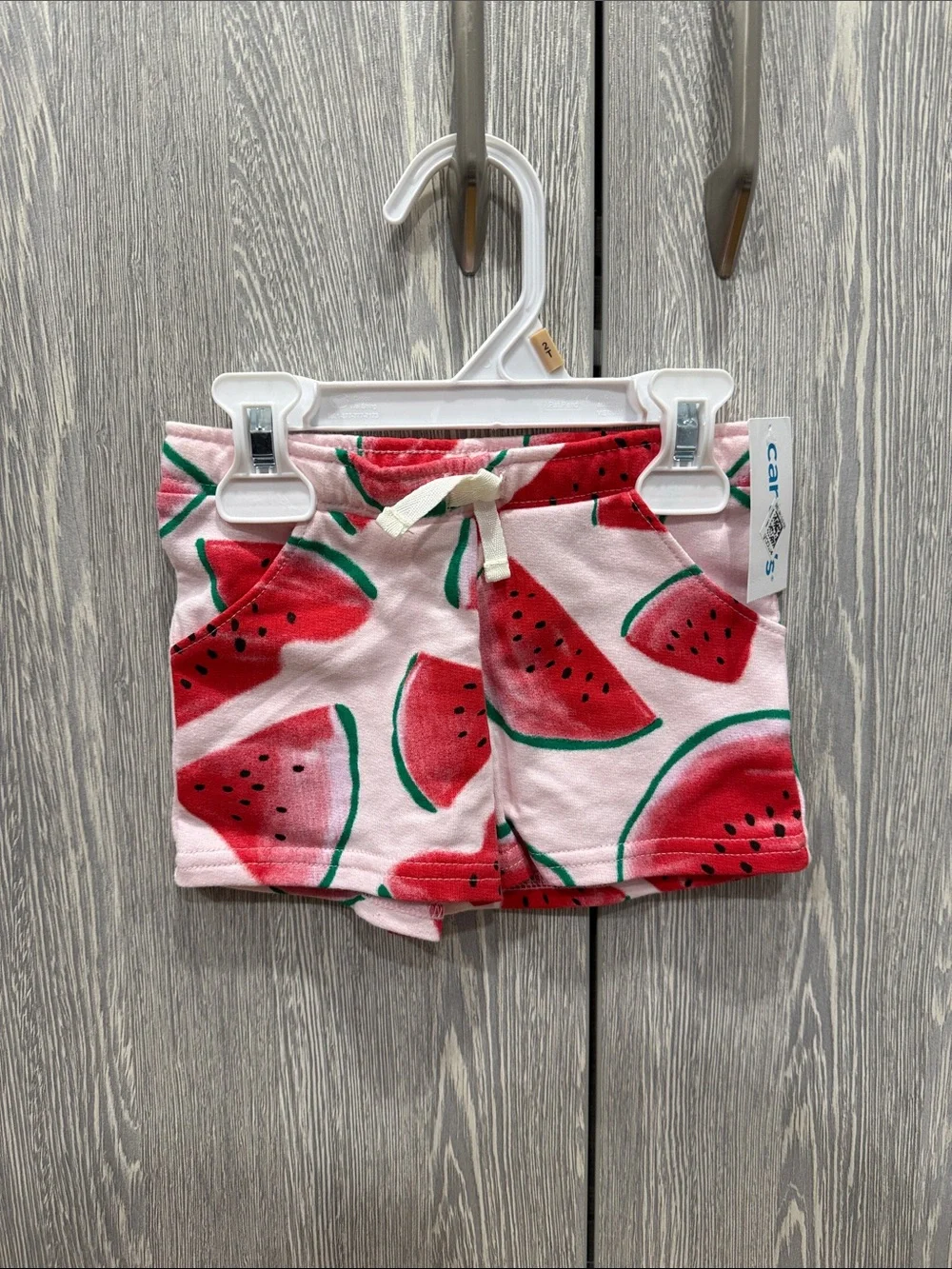 NWT - Carter's Pink Shorts with Red Watermelon Print